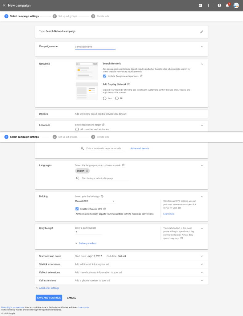 Google AdWords New Design 2017