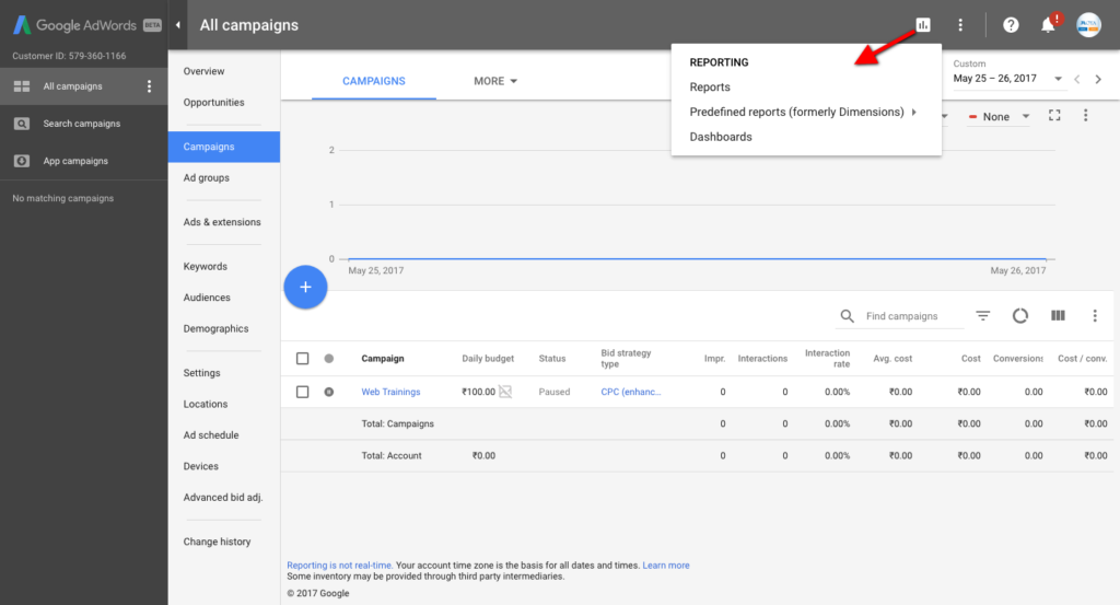 AdWords Reporting New Design