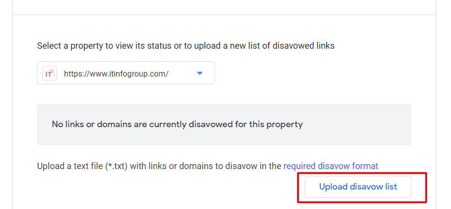 Search Console Disavow tool